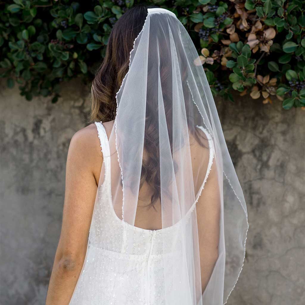 Beaded Wedding Veil by Dreamtime Designs